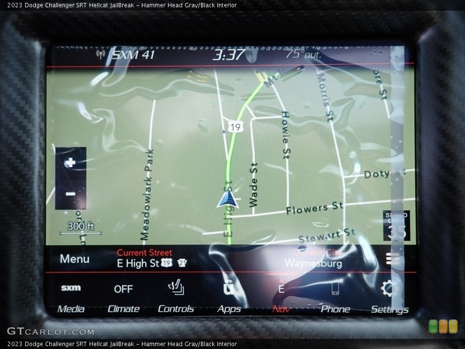 Hammer Head Gray/Black Interior Navigation for the 2023 Dodge Challenger SRT Hellcat JailBreak #146089041