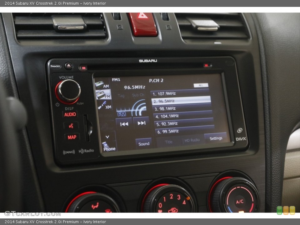 Ivory Interior Controls for the 2014 Subaru XV Crosstrek 2.0i Premium #146089709
