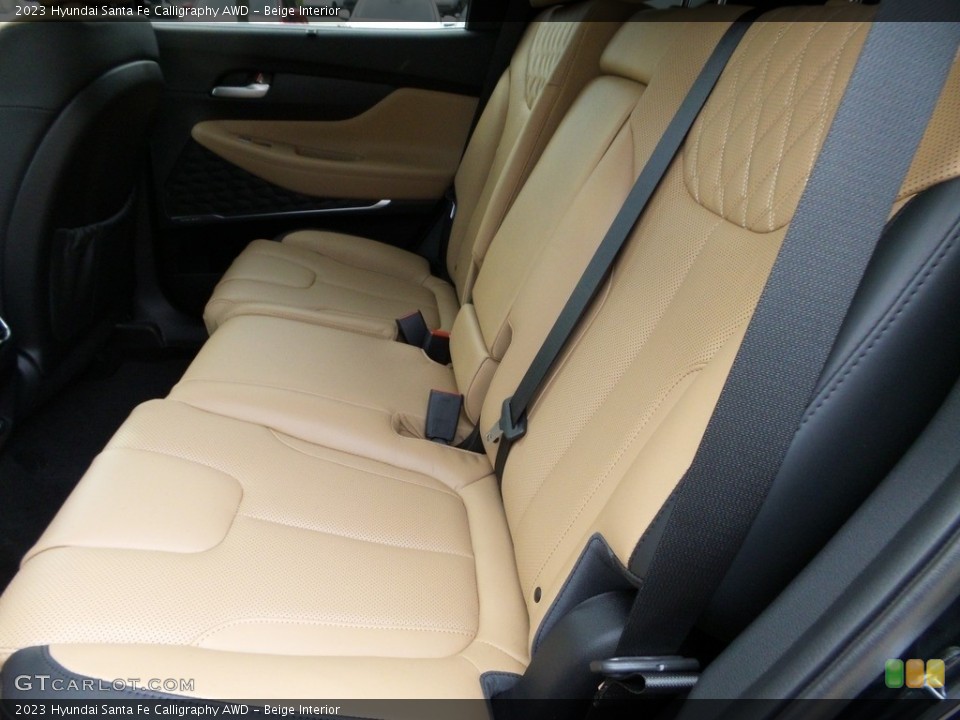 Beige Interior Rear Seat for the 2023 Hyundai Santa Fe Calligraphy AWD #146089718