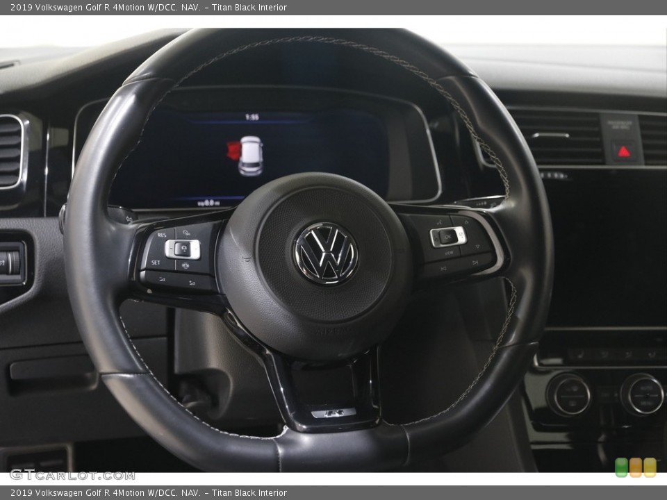 Titan Black Interior Steering Wheel for the 2019 Volkswagen Golf R 4Motion W/DCC. NAV. #146090351