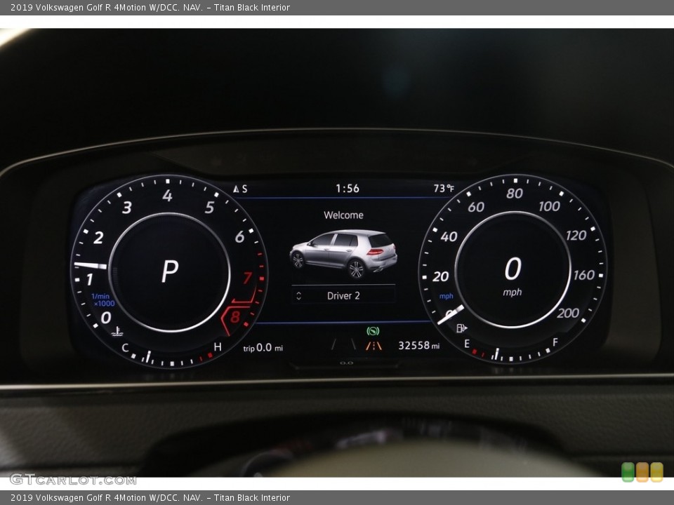 Titan Black Interior Gauges for the 2019 Volkswagen Golf R 4Motion W/DCC. NAV. #146090359