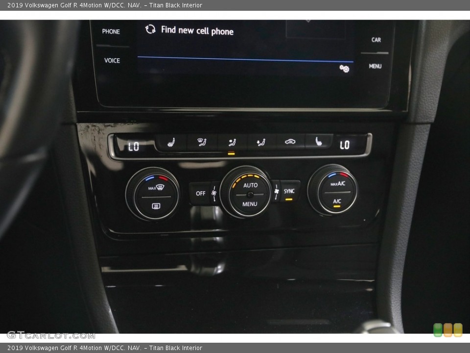 Titan Black Interior Controls for the 2019 Volkswagen Golf R 4Motion W/DCC. NAV. #146090411