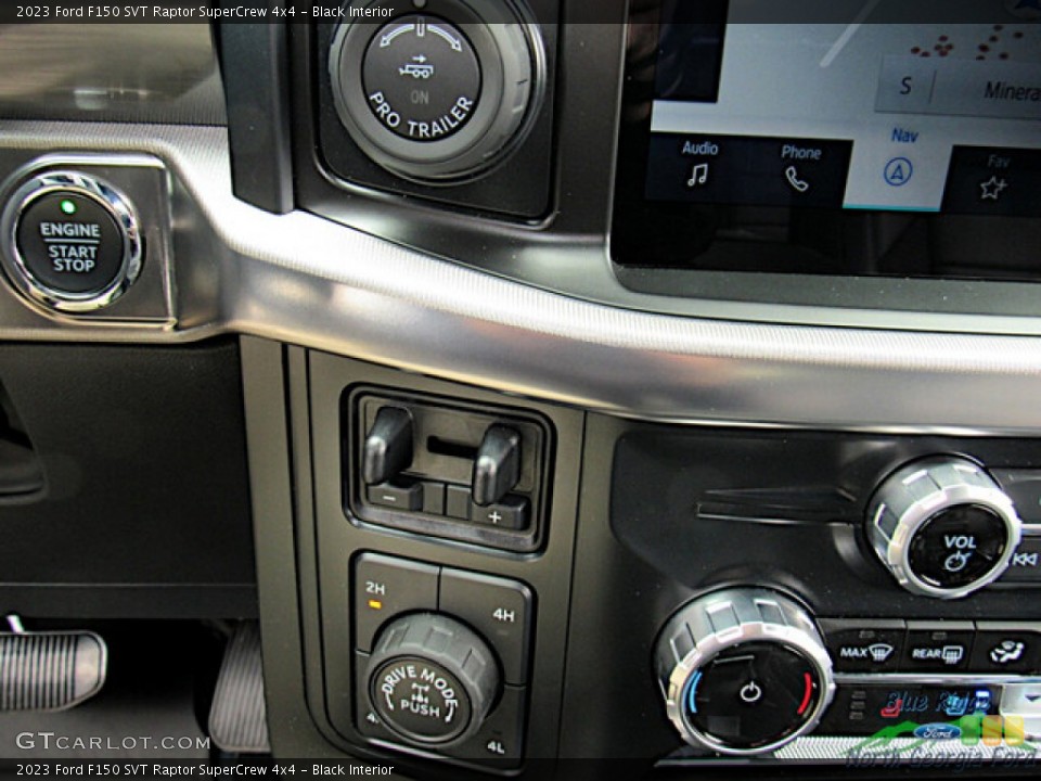 Black Interior Controls for the 2023 Ford F150 SVT Raptor SuperCrew 4x4 #146090750