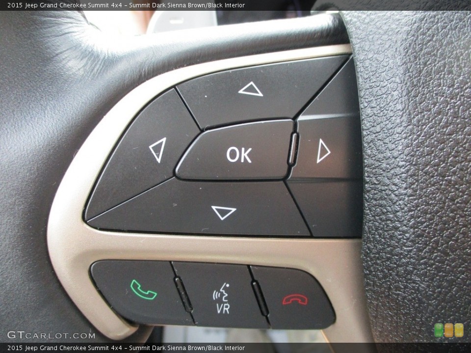 Summit Dark Sienna Brown/Black Interior Steering Wheel for the 2015 Jeep Grand Cherokee Summit 4x4 #146090999