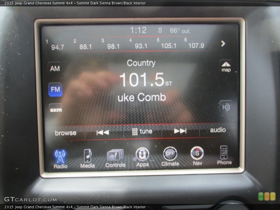 Summit Dark Sienna Brown/Black Interior Audio System for the 2015 Jeep Grand Cherokee Summit 4x4 #146091011