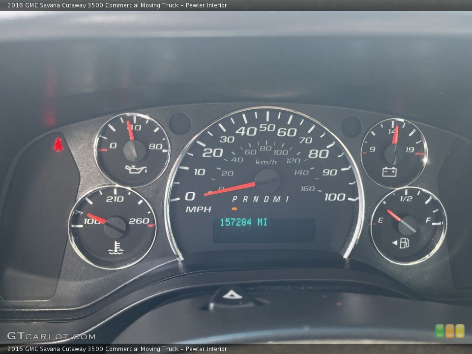 Pewter Interior Gauges for the 2016 GMC Savana Cutaway 3500 Commercial Moving Truck #146091831