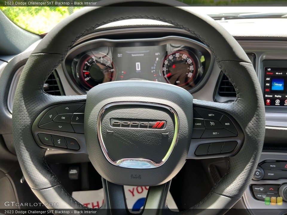 Black Interior Steering Wheel for the 2023 Dodge Challenger SXT Blacktop #146093685