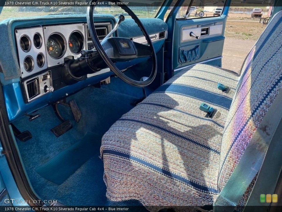 Blue Interior Photo for the 1978 Chevrolet C/K Truck K10 Silverado Regular Cab 4x4 #146094120