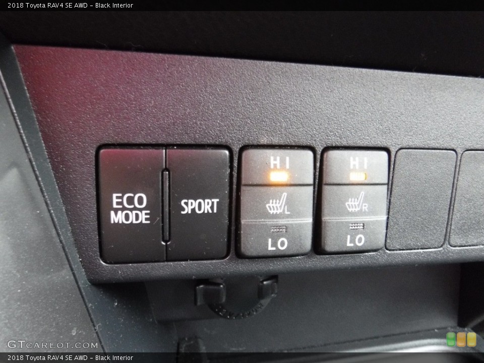 Black Interior Controls for the 2018 Toyota RAV4 SE AWD #146095236