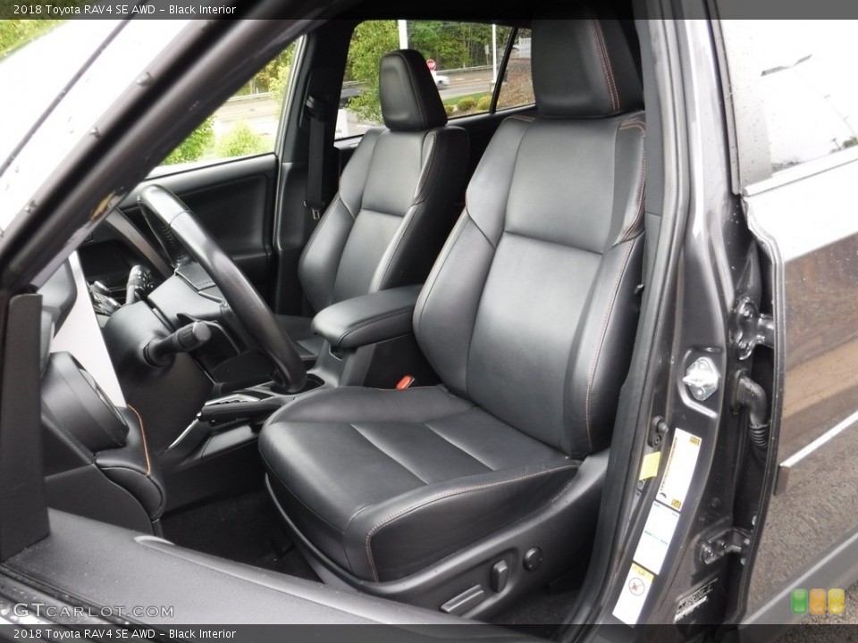 Black Interior Front Seat for the 2018 Toyota RAV4 SE AWD #146095362