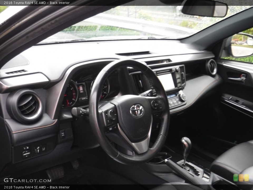 Black Interior Dashboard for the 2018 Toyota RAV4 SE AWD #146095395