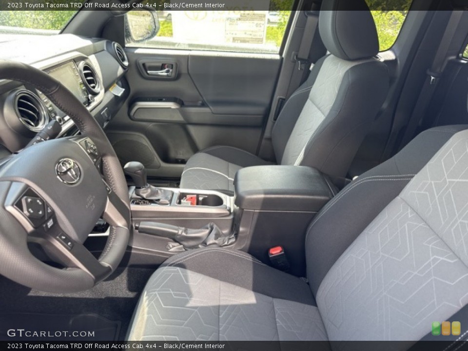 Black/Cement Interior Front Seat for the 2023 Toyota Tacoma TRD Off Road Access Cab 4x4 #146097216