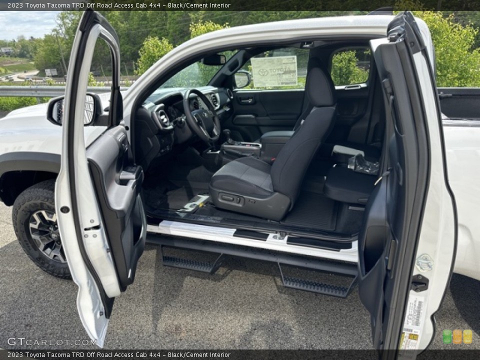 Black/Cement Interior Photo for the 2023 Toyota Tacoma TRD Off Road Access Cab 4x4 #146097261