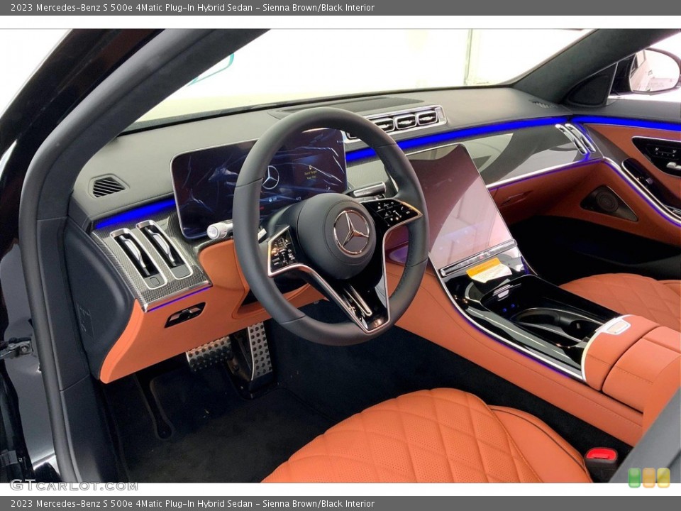 Sienna Brown/Black Interior Photo for the 2023 Mercedes-Benz S 500e 4Matic Plug-In Hybrid Sedan #146098111