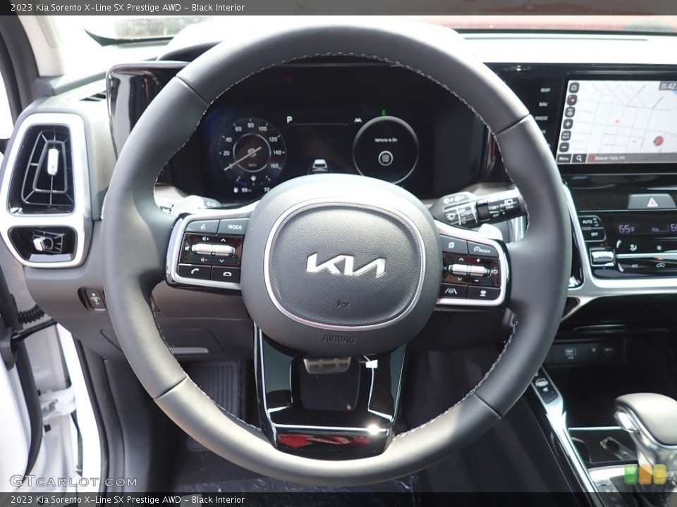 Black Interior Steering Wheel for the 2023 Kia Sorento X-Line SX Prestige AWD #146098726