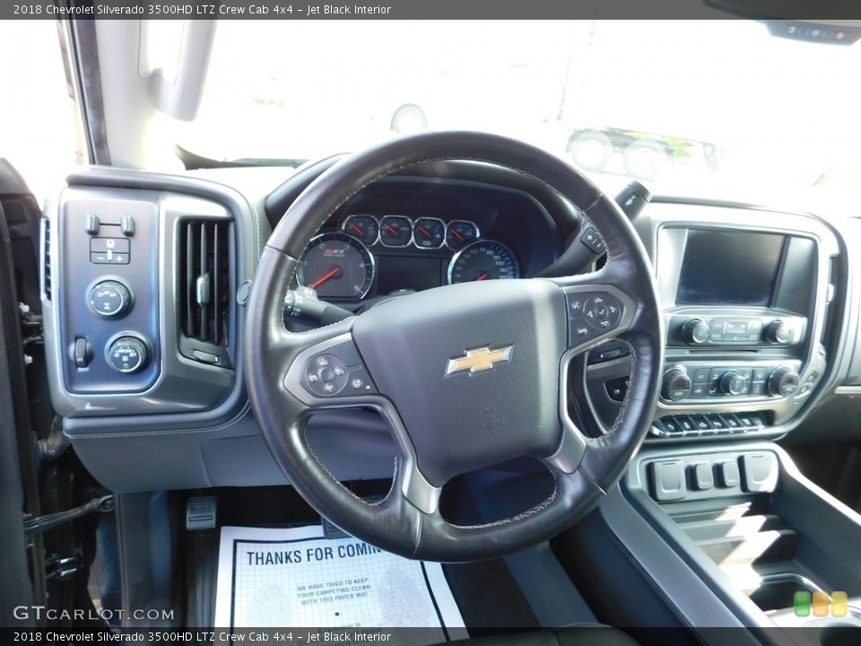 Jet Black Interior Steering Wheel for the 2018 Chevrolet Silverado 3500HD LTZ Crew Cab 4x4 #146099782