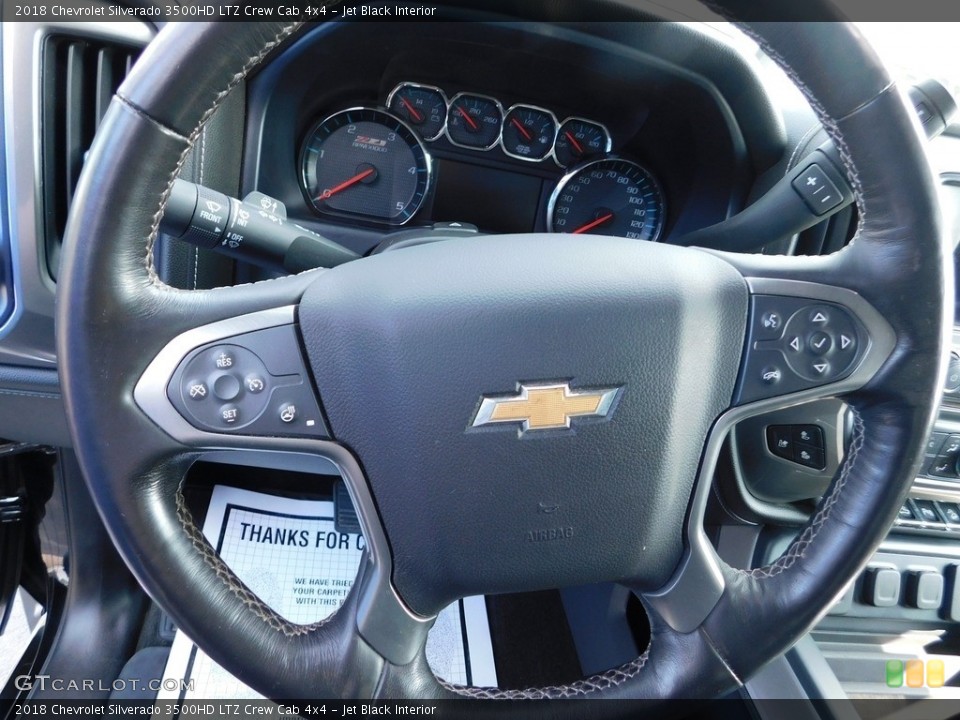 Jet Black Interior Steering Wheel for the 2018 Chevrolet Silverado 3500HD LTZ Crew Cab 4x4 #146099806