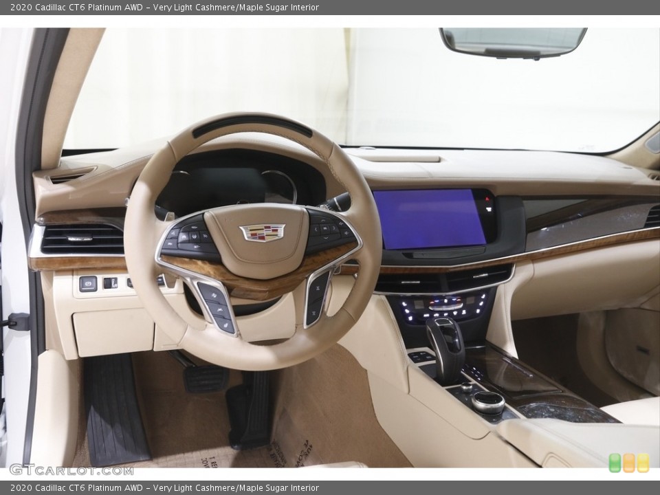 Very Light Cashmere/Maple Sugar Interior Dashboard for the 2020 Cadillac CT6 Platinum AWD #146100396