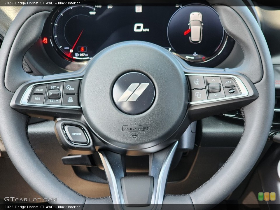 Black Interior Steering Wheel for the 2023 Dodge Hornet GT AWD #146103808