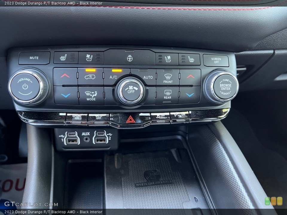 Black Interior Controls for the 2023 Dodge Durango R/T Blacktop AWD #146104573