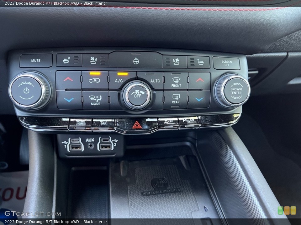 Black Interior Controls for the 2023 Dodge Durango R/T Blacktop AWD #146104573