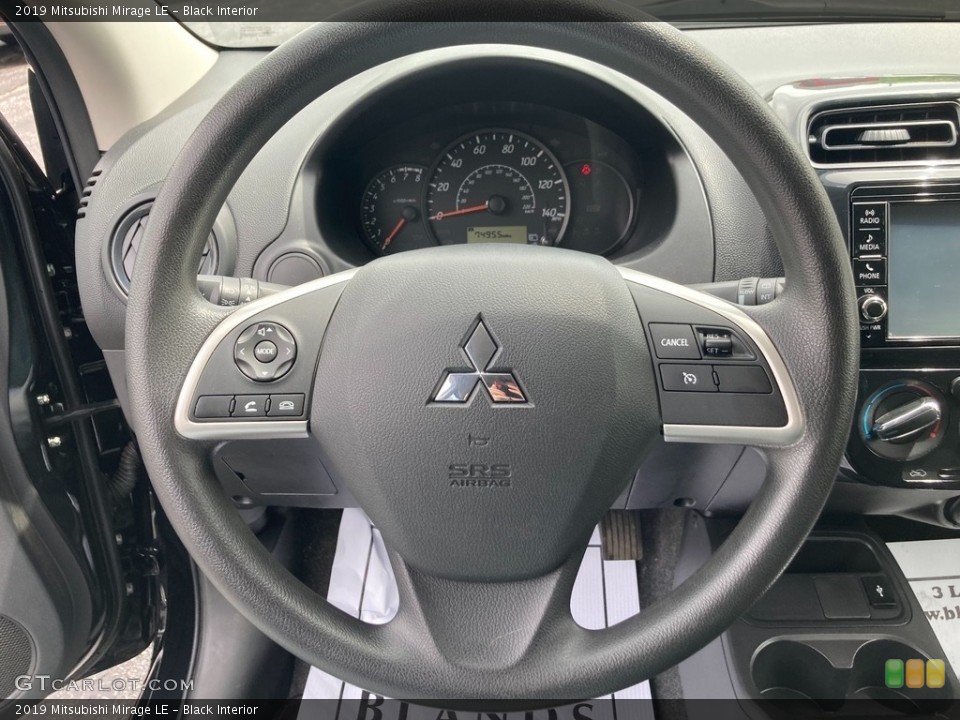 Black Interior Steering Wheel for the 2019 Mitsubishi Mirage LE #146106364