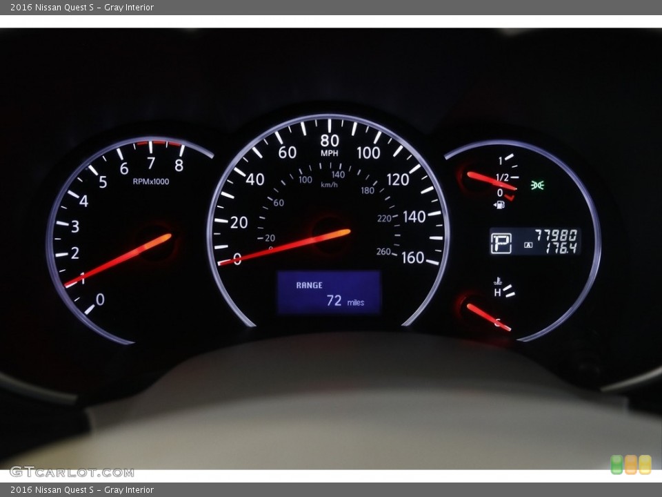 Gray Interior Gauges for the 2016 Nissan Quest S #146109198