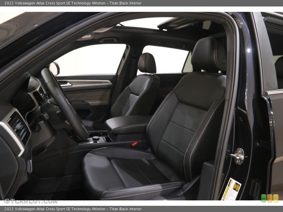 Titan Black Interior Front Seat for the 2022 Volkswagen Atlas Cross Sport SE Technology 4Motion #146109309