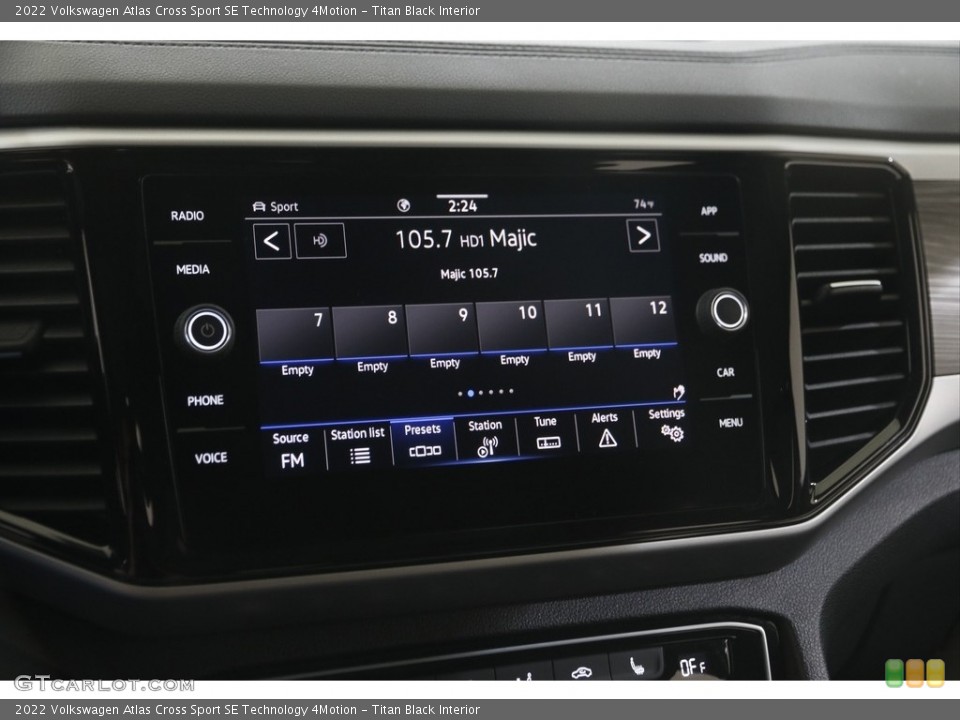 Titan Black Interior Controls for the 2022 Volkswagen Atlas Cross Sport SE Technology 4Motion #146109393