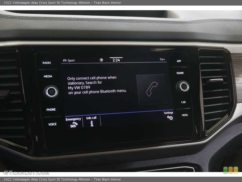 Titan Black Interior Controls for the 2022 Volkswagen Atlas Cross Sport SE Technology 4Motion #146109408