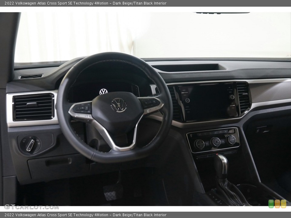Dark Beige/Titan Black Interior Dashboard for the 2022 Volkswagen Atlas Cross Sport SE Technology 4Motion #146109768