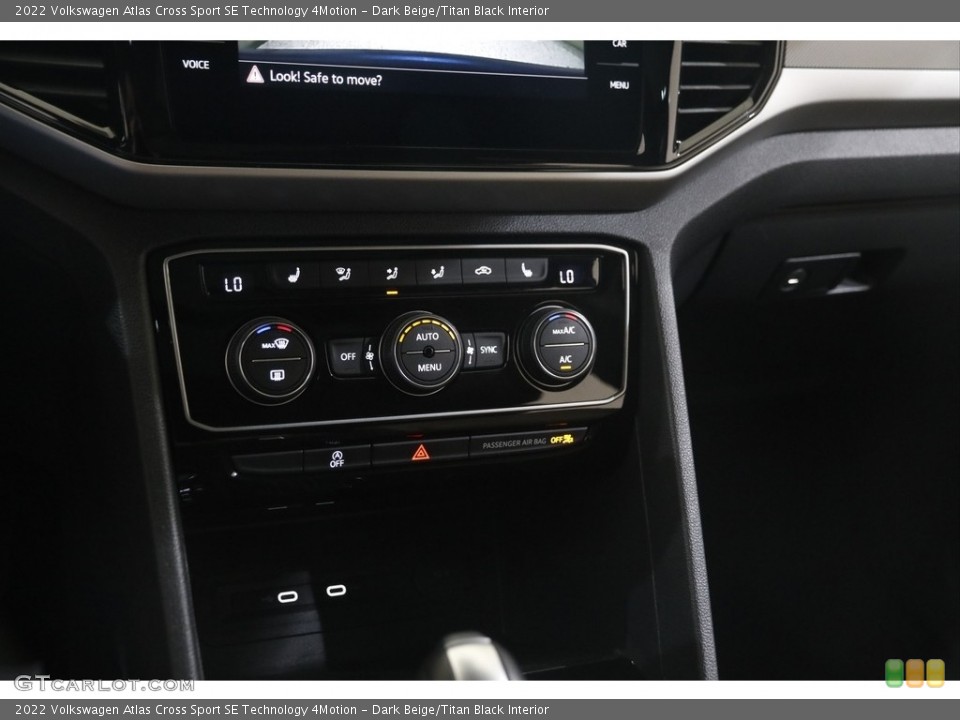 Dark Beige/Titan Black Interior Controls for the 2022 Volkswagen Atlas Cross Sport SE Technology 4Motion #146109897