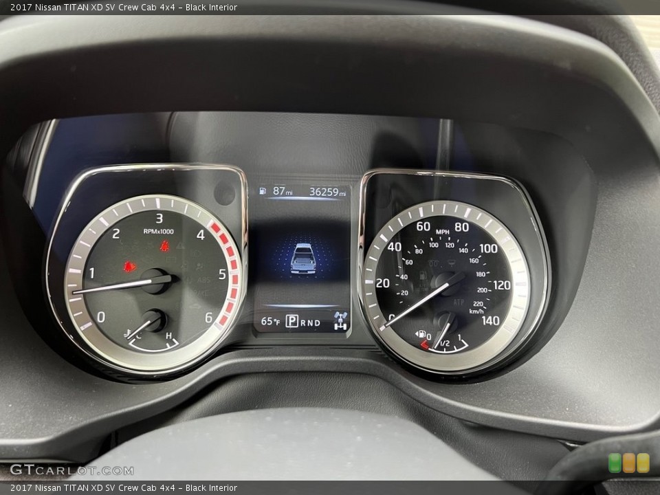 Black Interior Gauges for the 2017 Nissan TITAN XD SV Crew Cab 4x4 #146112006