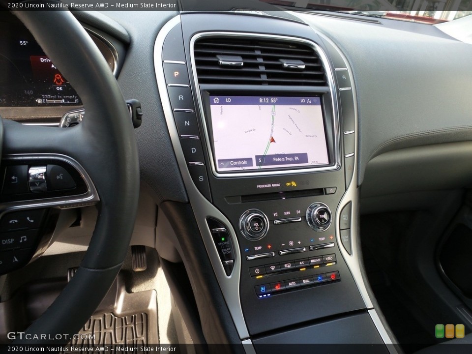 Medium Slate Interior Controls for the 2020 Lincoln Nautilus Reserve AWD #146114501