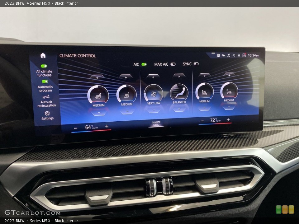 Black Interior Controls for the 2023 BMW i4 Series M50 #146114741