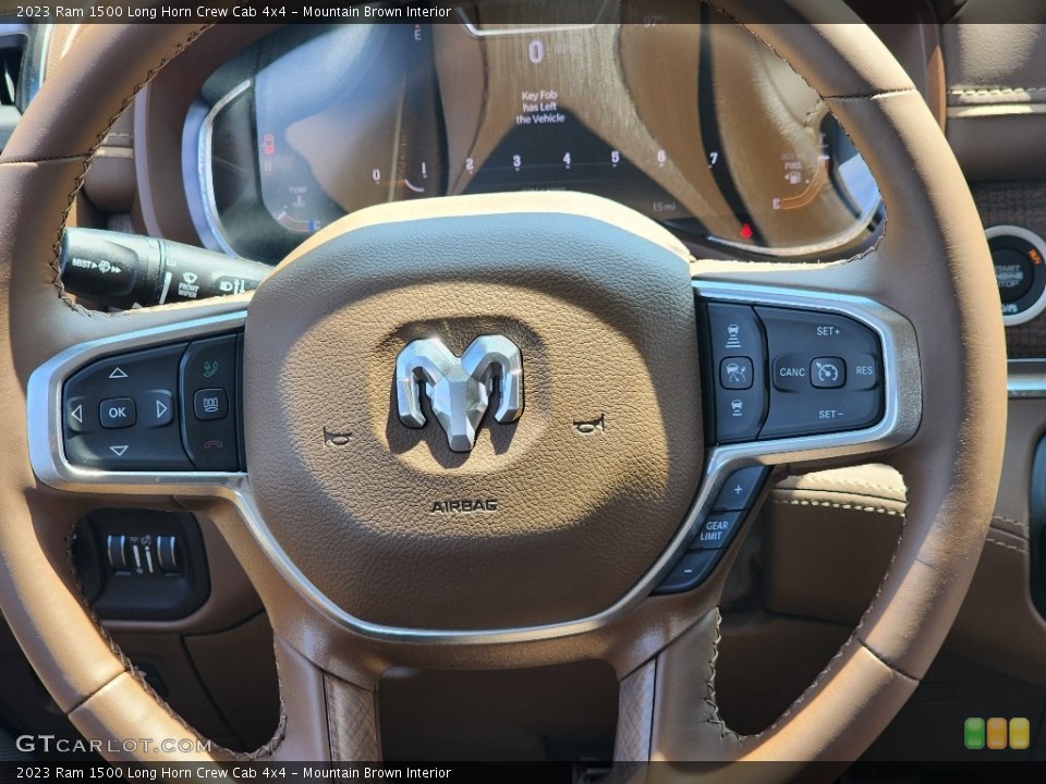 Mountain Brown Interior Steering Wheel for the 2023 Ram 1500 Long Horn Crew Cab 4x4 #146115215