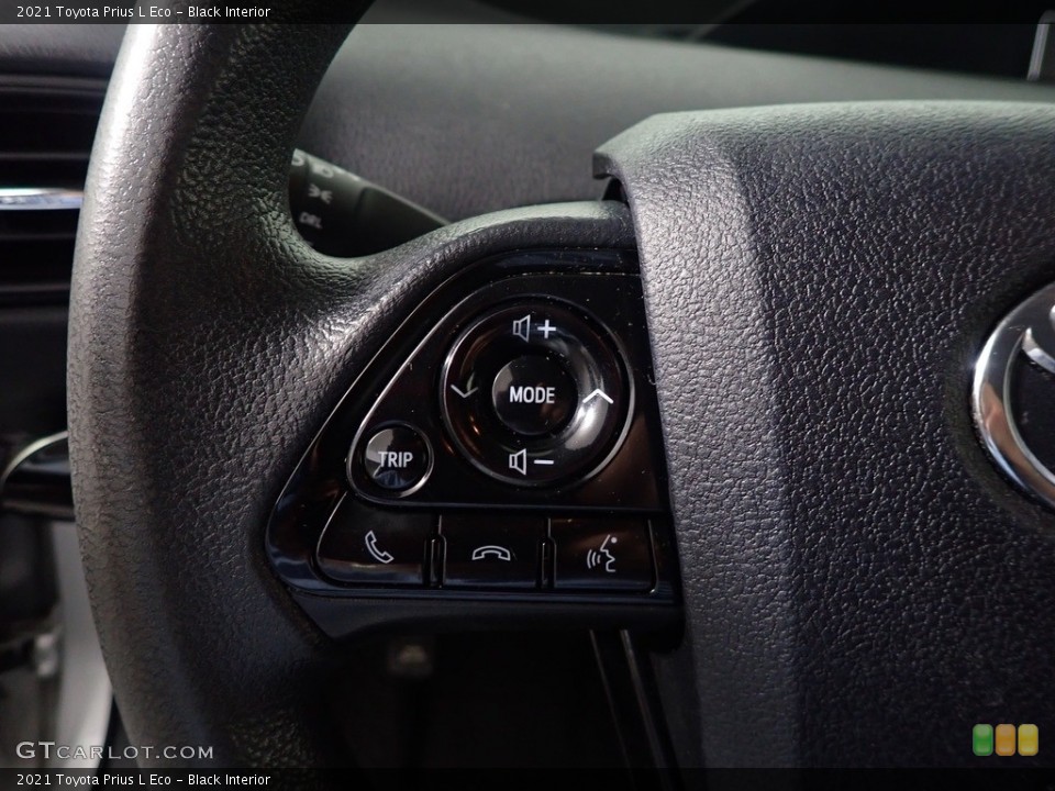 Black Interior Steering Wheel for the 2021 Toyota Prius L Eco #146117375