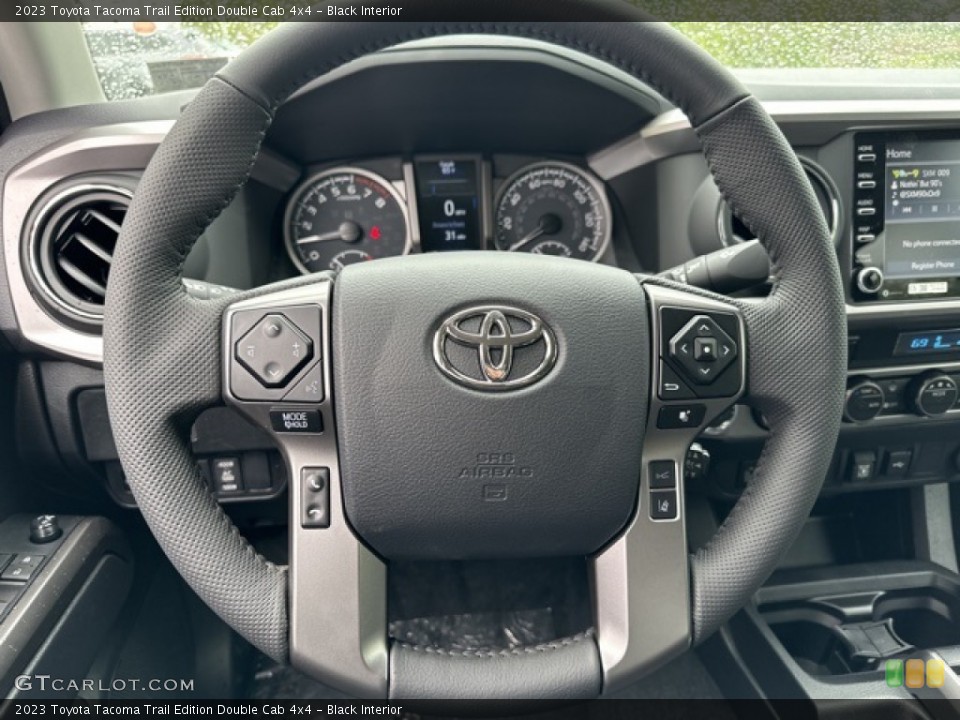 Black Interior Steering Wheel for the 2023 Toyota Tacoma Trail Edition Double Cab 4x4 #146119153