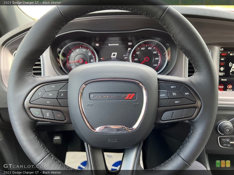 Black Interior Steering Wheel for the 2023 Dodge Charger GT #146119920