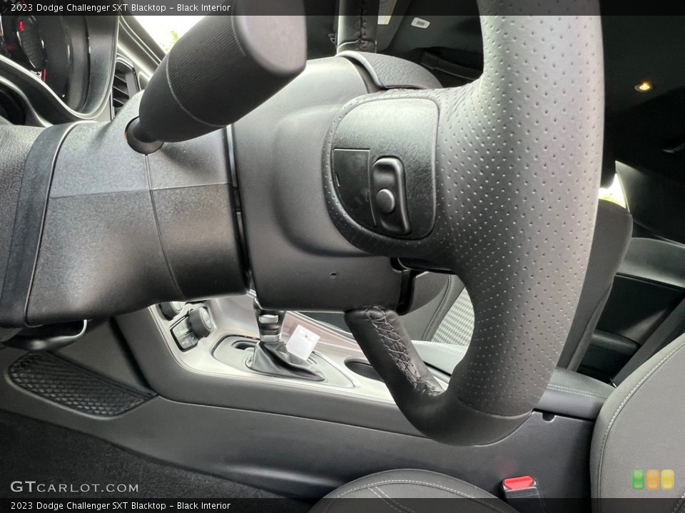 Black Interior Steering Wheel for the 2023 Dodge Challenger SXT Blacktop #146120288