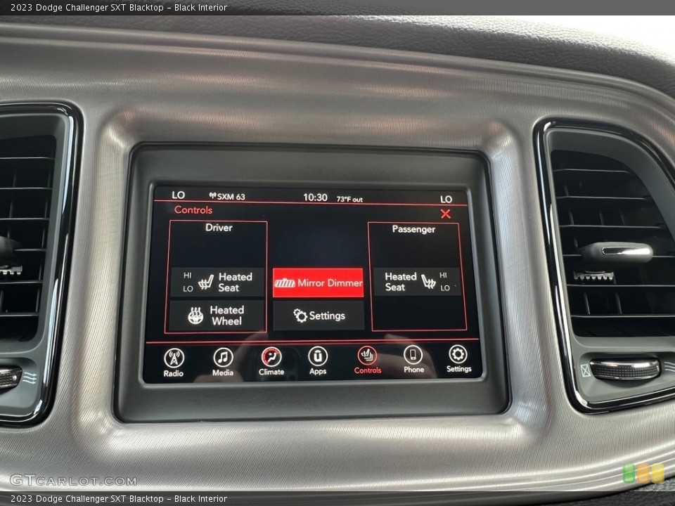Black Interior Controls for the 2023 Dodge Challenger SXT Blacktop #146120415