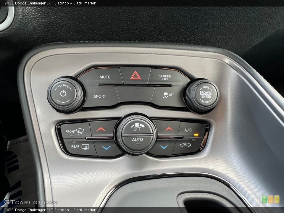 Black Interior Controls for the 2023 Dodge Challenger SXT Blacktop #146120442