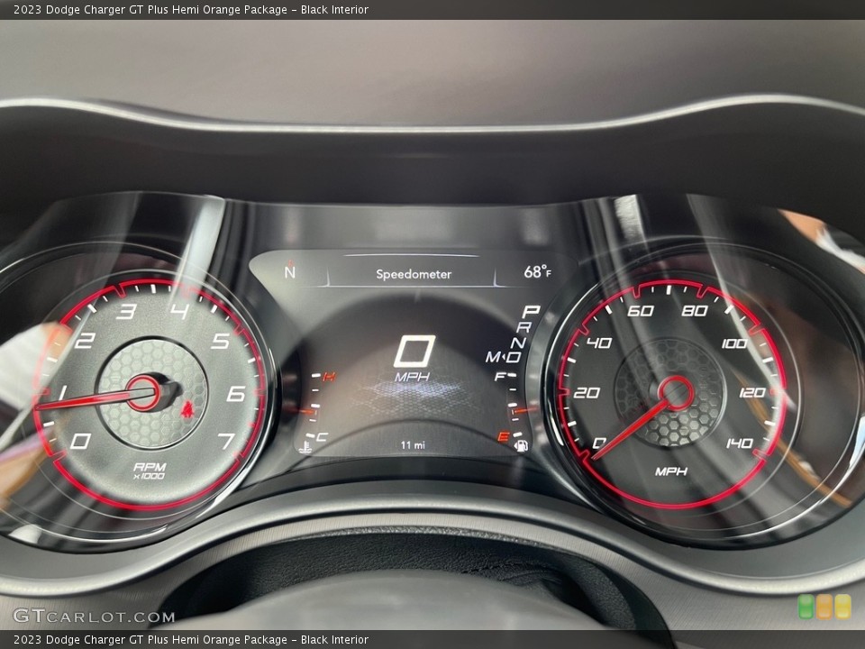 Black Interior Gauges for the 2023 Dodge Charger GT Plus Hemi Orange Package #146120445