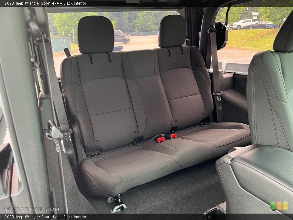 Black Interior Rear Seat for the 2023 Jeep Wrangler Sport 4x4 #146120676