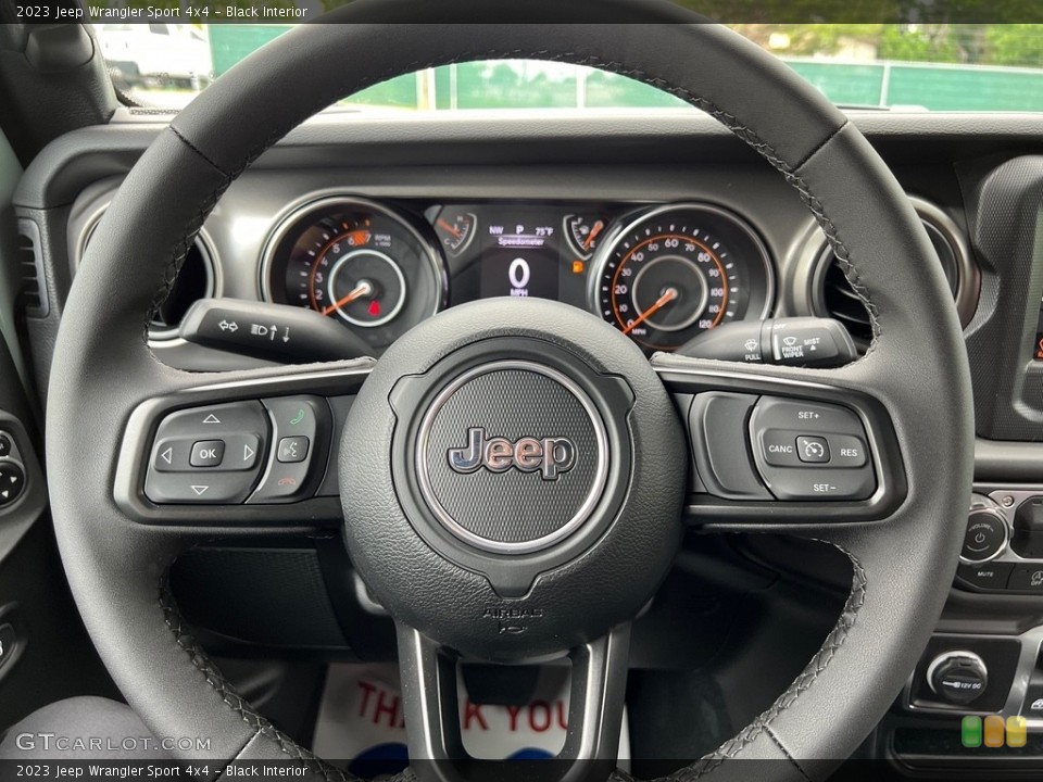 Black Interior Steering Wheel for the 2023 Jeep Wrangler Sport 4x4 #146120703