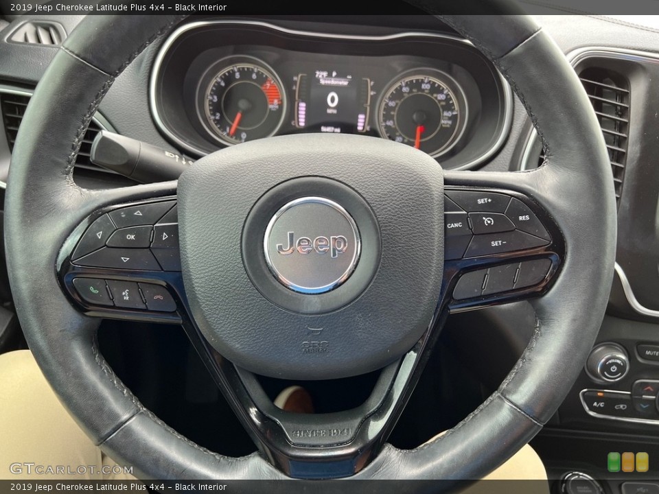 Black Interior Steering Wheel for the 2019 Jeep Cherokee Latitude Plus 4x4 #146122898