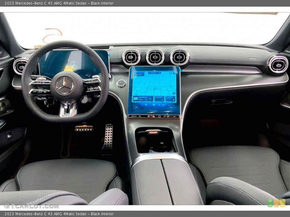 Black Interior Dashboard for the 2023 Mercedes-Benz C 43 AMG 4Matic Sedan #146122901
