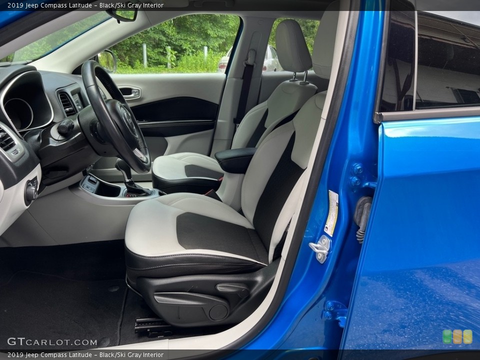 Black/Ski Gray Interior Front Seat for the 2019 Jeep Compass Latitude #146123489