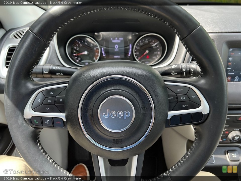 Black/Ski Gray Interior Steering Wheel for the 2019 Jeep Compass Latitude #146123669