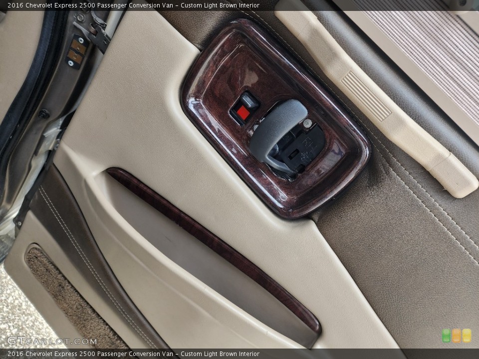 Custom Light Brown Interior Door Panel for the 2016 Chevrolet Express 2500 Passenger Conversion Van #146124242